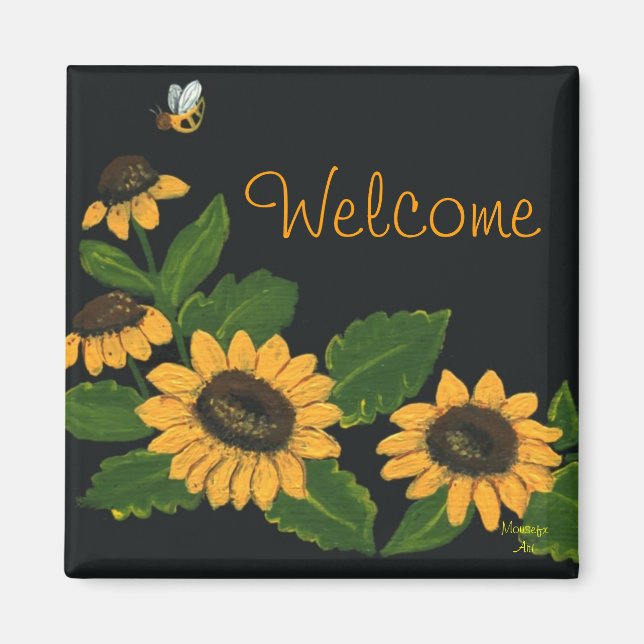 Sunflower Magnet (Front)