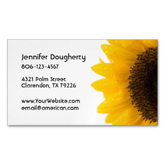 Sunflower Magnetic Business Card