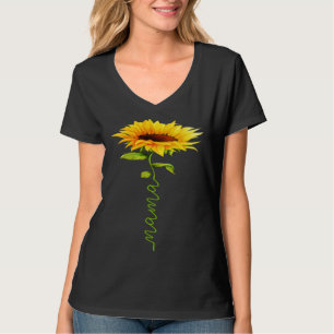Sunflower Mama Mother's Day Floral Funny Matching T-Shirt
