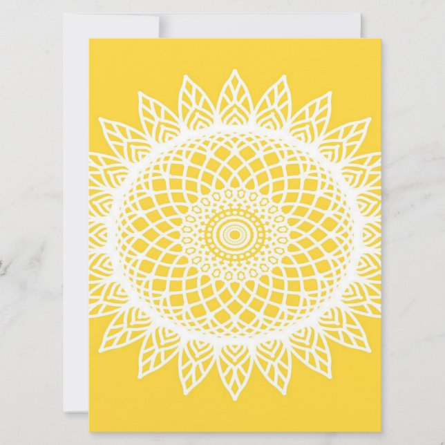 Sunflower Mandala- Unique Cute Birthday Gift (Front)