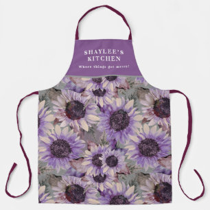 Sunflower Mauve Patterned Apron