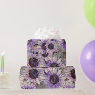 Sunflower Mauve Wrapping Paper