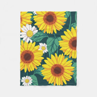 Sunflower Meadow Fleece Blanket