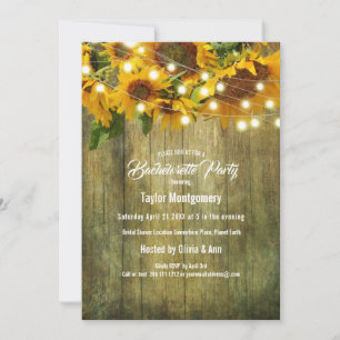 Sunflower Meadow   Rustic Floral Design Invitation