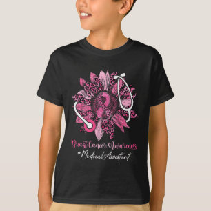 Sunflower Medical Assistant Ribbon Breast Cancer A T-Shirt