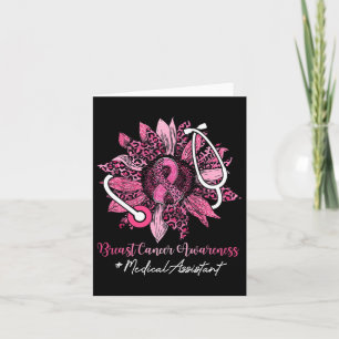 Sunflower Medical Istant Ribbon Breast Cancer Awar Card