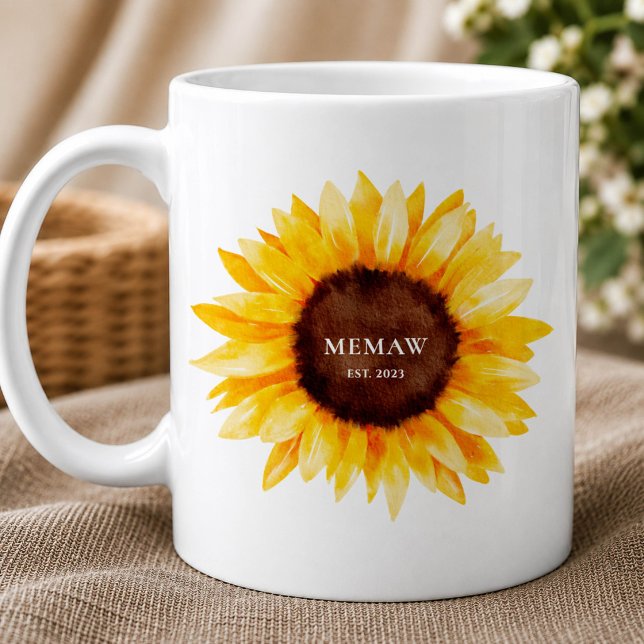 Sunflower Memaw Mug | Grandma Gift (Creator Uploaded)