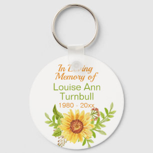 Sunflower Memorial In Loving Memory of Key Ring