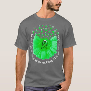 Sunflower Mental Health Awareness Green Ribbon In  T-Shirt