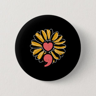 Sunflower Mental Health Strength Hope Solidarity 6 Cm Round Badge