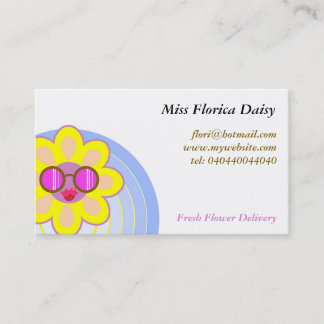 Sunflower, Miss Florica Daisy, Business Card
