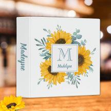 Sunflower Monogram Name Personalised