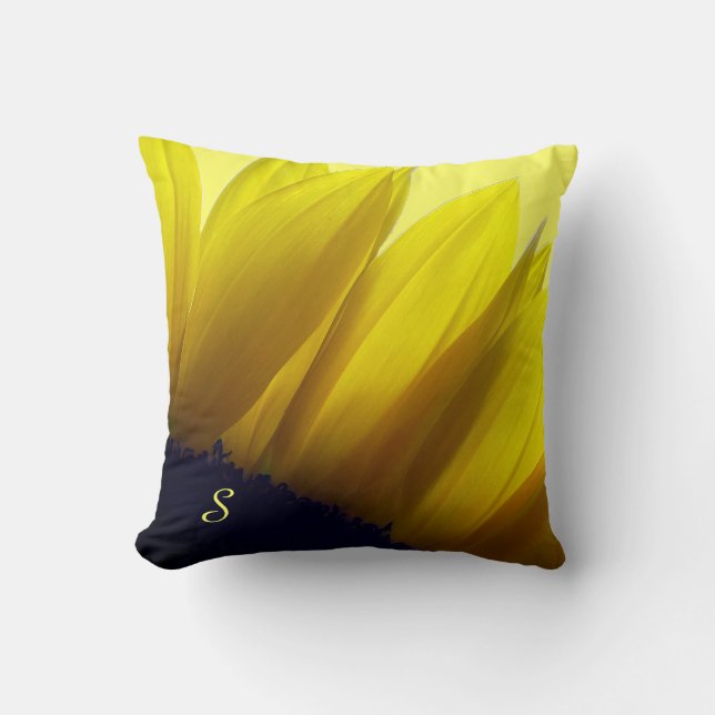 Sunflower Monogrammed Cushion (Front)