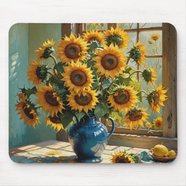 Sunflower Morning Mouse Pad (Front)
