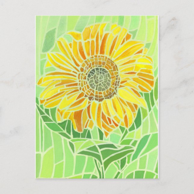 Sunflower Mosaic Design Postcard (Front)