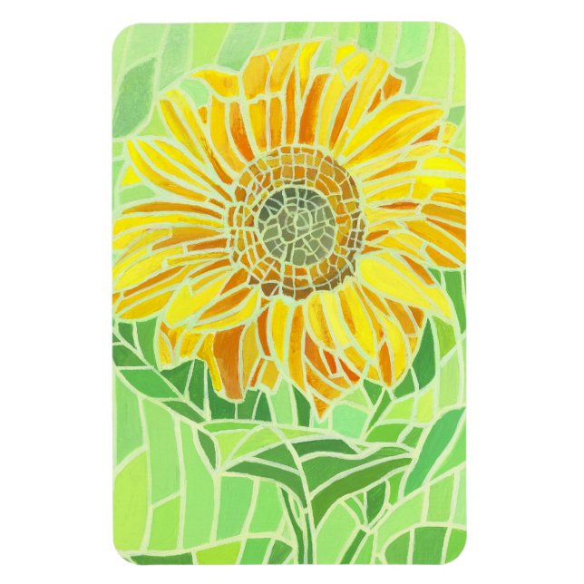 Sunflower Mosaic Flexible Fridge Magnet (Vertical)