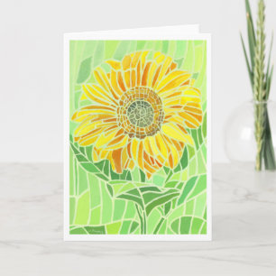 Sunflower Mosaic Greetings Card