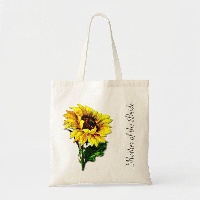 Sunflower Mother of the Bride Tote Bag (Front)