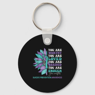 Sunflower Motivational Suprt Suicide Prevention Aw Key Ring