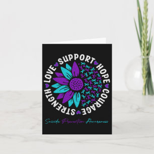 Sunflower Motivational Words Suicide Prevention Aw Card