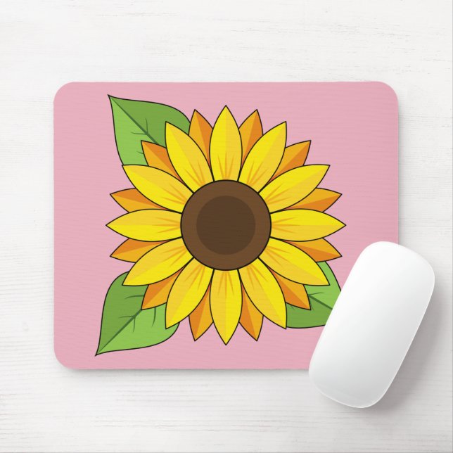 Sunflower Mouse Pad (With Mouse)