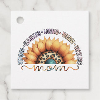 Sunflower Mum Favour Tags