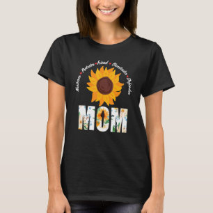 Sunflower Mum Nurturer Protector Friend Cute Mothe T-Shirt