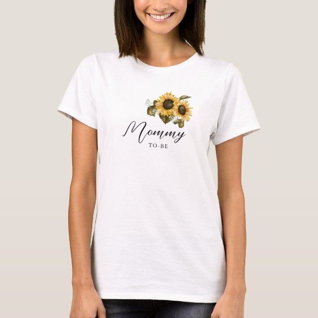 Sunflower Mummy To Be T-Shirt (Front)