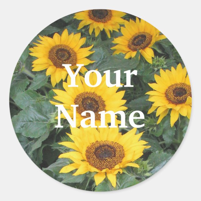 Sunflower Name Tags (Front)
