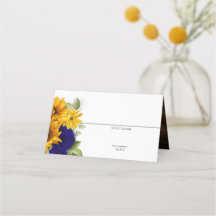 Sunflower & Navy Roses Rustic