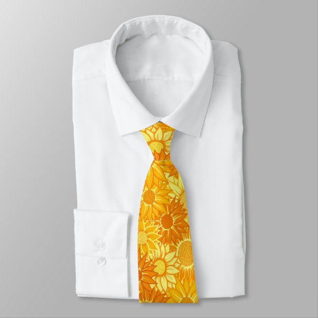 Sunflower Neck Tie (Tied)