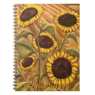 Sunflower Notebook Custom Flower Journal Notebook