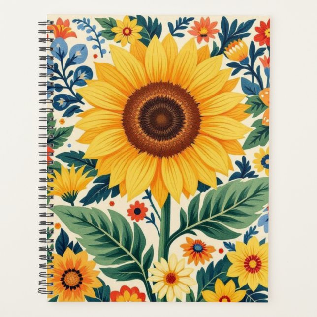 Sunflower Notebook Planner (Front)