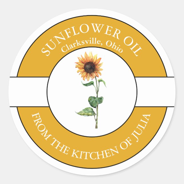 Sunflower Oil Label (Front)