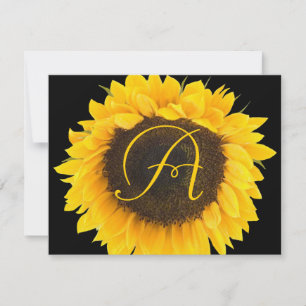 Sunflower on Black Response Card