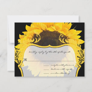 Sunflower on Black Response Card
