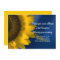 Sunflower on Blue Wedding Reception Card