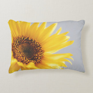 Sunflower on Gray Decorative Cushion