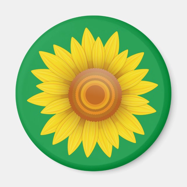 Sunflower on Green Magnet (Front)