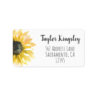 Sunflower on the Side Address Labels