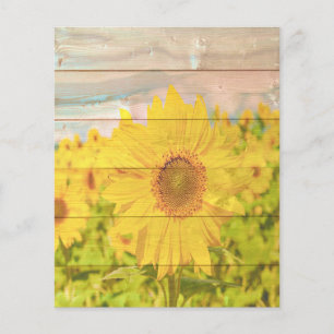 Sunflower on wood