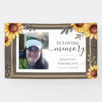 Sunflower One Photo Memorial Banner