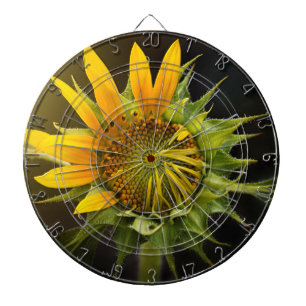 Sunflower Opening in Full Bloom Dartboard