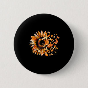 Sunflower Orange Multiple Sclerosis Awareness _1 6 Cm Round Badge