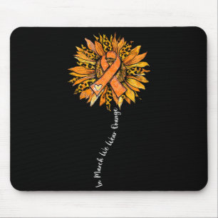 Sunflower Orange Ribbon Multiple Sclerosis Awarene Mouse Pad