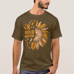 Sunflower Orange Ribbon Proud Warrior Leukaemia Aw T-Shirt