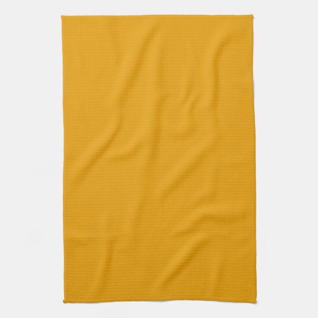 Sunflower Orange Solid Colour Tea Towel (Vertical)