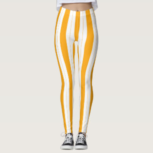Sunflower Orange Yellow Striped Leggings