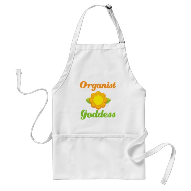 Sunflower Organist Goddess Music Gift Standard Apron (Front)