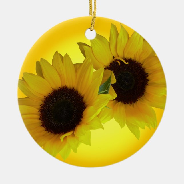 Sunflower Ornament Personalised Sunflower Gifts (Front)